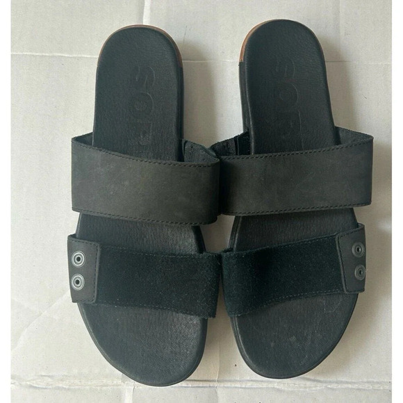 Women’s Sorel Torpeda Slide II Slide Sandals Leather Size 8.5 - Picture 1 of 6